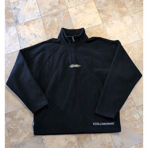 Coldwave Snowmobile Black Pullover Fleece Jacket Mens Large Super Warm